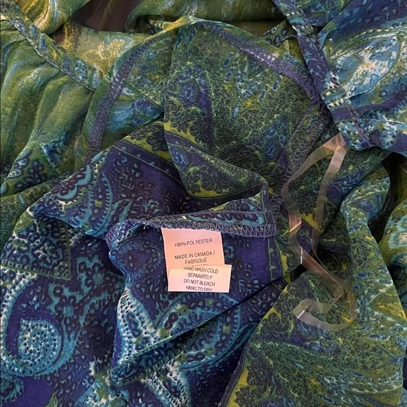 💗Ricki's Vibrant Blue and Green Blouse - Picture 14 of 14